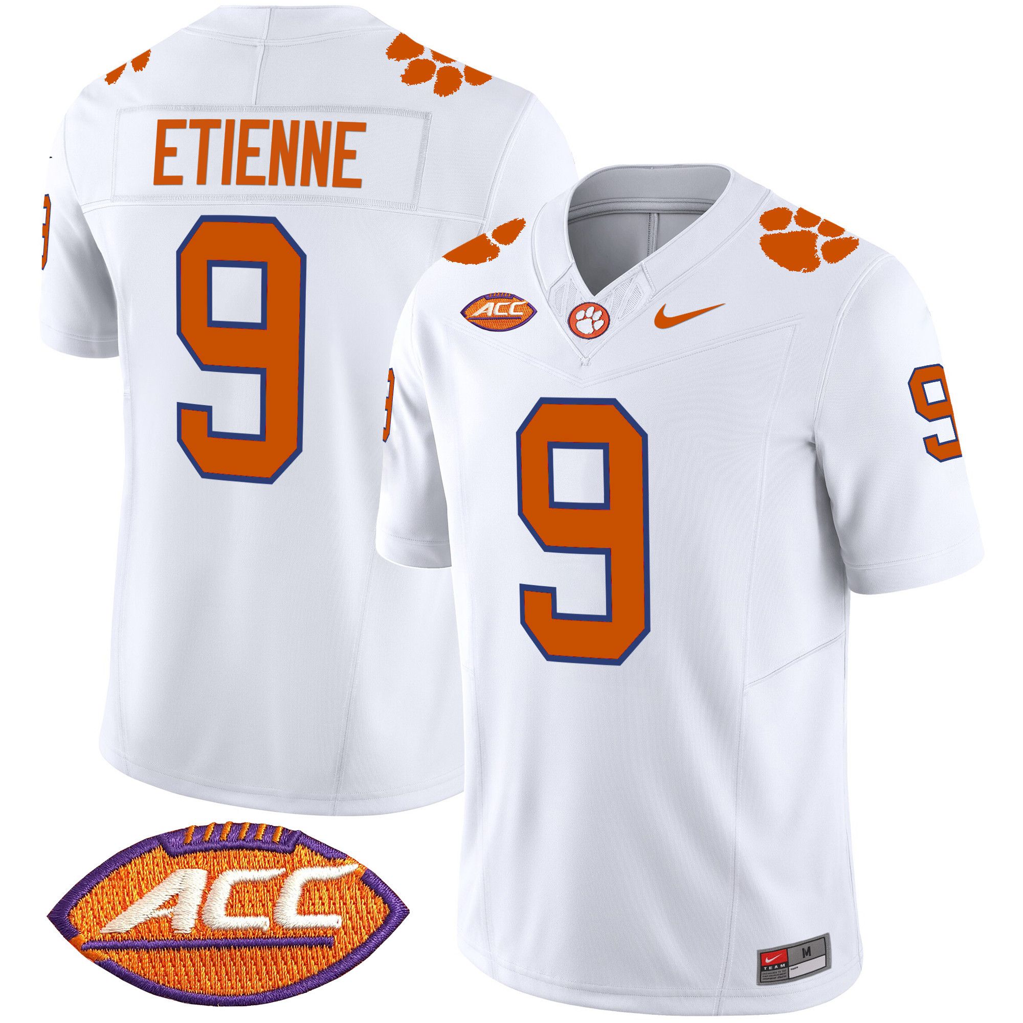 Men Clemson Tigers #9 Etienne White 2024 Nike Vapor Limited NCAA Jersey->customized nfl jersey->Custom Jersey